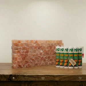 Himalayan pink salt brick 8x4x2 for salt wall installation